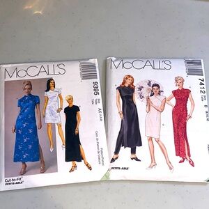 Asian Style Caftan Tunic Pants, McCall's 9395, 7412 size AX, B Patterns